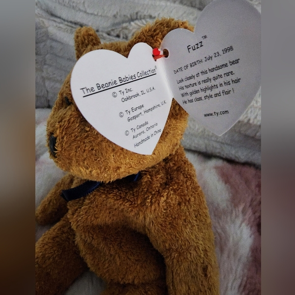 Rare Fuzz TY Beanie Baby with errors in perfect condition! - Picture 2 of 6
